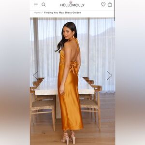 HELLO MOLLY Maxi Dress Golden